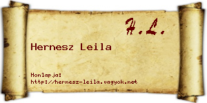 Hernesz Leila névjegykártya